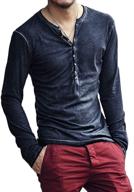 👕 stylish and comfortable casual v neck button sleeve lightweight men's shirts for every occasion logo