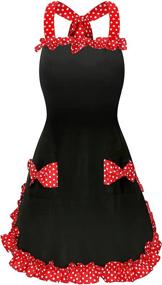 img 4 attached to 🎁 GAGOTE Vintage Women's Retro Kitchen Aprons with Convenient Pockets - Ideal Mothers Day Gift