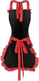 img 3 attached to 🎁 GAGOTE Vintage Women's Retro Kitchen Aprons with Convenient Pockets - Ideal Mothers Day Gift