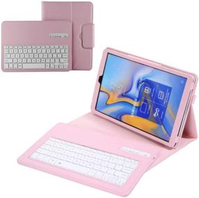 img 4 attached to 📱 Premium Pink PU Leather Keyboard Case for Samsung Galaxy Tab 3/4 10.1 - Folding and Separable, Magnetic Wireless Keyboard – Tab 3/4 10.1 Inch Protective Cover