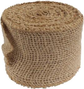 img 3 attached to 🎋 BambooMN 3" Color Burlap Craft Ribbon Roll - 10 Yards Jute, Natural - High-Quality & Versatile Crafting Material