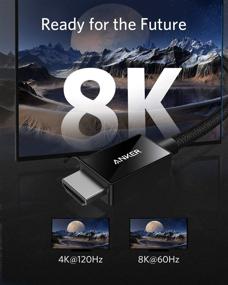 img 2 attached to Anker 8K@60Hz HDMI Cable: Ultra HD 4K@120Hz 48Gbps | Dynamic 🔌 HDR, eARC, Dolby Atmos | PlayStation 5, Xbox Series X, Samsung TVs