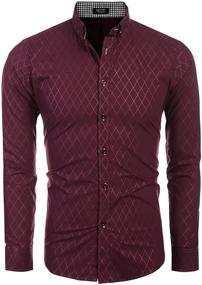 img 3 attached to COOFANDY Ultramarine Men's Sleeve Wrinkle Business Clothing: Sharp Shirts for a Polished Look