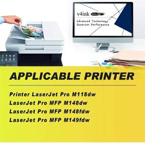 img 3 attached to 🖨️ V4INK 2PK Compatible Toner Cartridge: HP 94X 94A CF294X CF294A High Yield Black Ink for Laserjet Pro M118/M148 Printer