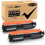 🖨️ v4ink 2pk compatible toner cartridge: hp 94x 94a cf294x cf294a high yield black ink for laserjet pro m118/m148 printer logo