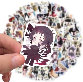 img 1 attached to 🎨 Colorful 100PCS Cartoon Stickers: Cool Anime Vinyl Waterproof Stickers for Teens & Adults - Laptop, Water Bottles, Skateboard, Guitar