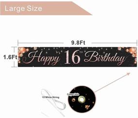 img 3 attached to Birthday Decorations Banner Sixteen 9 8X1 6Ft