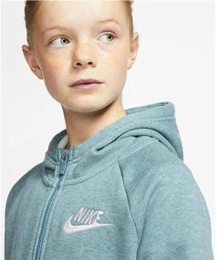 img 1 attached to 👧 Стильная детская толстовка Nike в черно-белом цвете - модная детская одежда