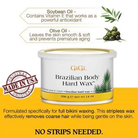 img 1 attached to Gigi Brazilian Body Hard Wax: Smooth & Sensitive Skin-Friendly 14oz Non-Strip Bikini Wax