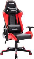 hosote ergonomic gaming chair for adults, high back racing computer gaming chair, e-sports gamer chair, big and tall video gaming chair, pu leather desk chair task chair office chair in red and black logo