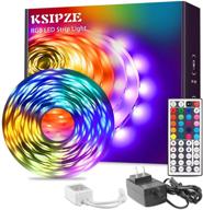 🌈 25ft color changing rgb led strip lights with 44 key remote kit for indoor home room, bedroom, kitchen логотип