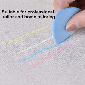 img 1 attached to HOSSIAN Professional Triangle Tailor's Chalk - Pack of 10 (4 Color) for Sewing