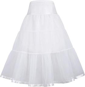 img 3 attached to 🎸 Looking to Rockabilly Style? Try the GRACE KARIN Rockabilly Petticoat Underskirt for Girls' Clothing!