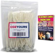 🕯️ cozyours 6 inch cotton candle wicks: 100 pcs, pre-waxed & pretabbed for candle making logo