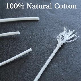 img 2 attached to 🕯️ Cozyours 6 inch Cotton Candle Wicks: 100 Pcs, Pre-Waxed & Pretabbed for Candle Making