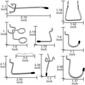 img 3 attached to Enhance Your Organization with 115PK Pegboard Hooks Assortments: Durable Metal Solutions for All Your Needs!