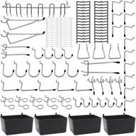 enhance your organization with 115pk pegboard hooks assortments: durable metal solutions for all your needs! logo