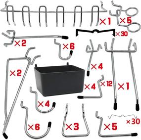 img 1 attached to Enhance Your Organization with 115PK Pegboard Hooks Assortments: Durable Metal Solutions for All Your Needs!