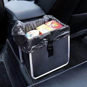img 4 attached to 🚗 Naysera Foldable Car Garbage Can - Leak-Proof and Washable Seat Back Hanging Car Trash Bag for Car Travelling and Outdoor Use