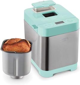 img 4 attached to 🍞 Dash Everyday Stainless Steel Bread Maker - Aqua | Programmable, 12 Settings + Gluten Free, Up to 1.5lb Loaf, Automatic Filling Dispenser