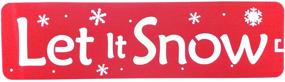 img 1 attached to ❄️ Burgundy Christmas Let it Snow Stencil- 22x6 Inches - Festive Holiday Decoration Tool!
