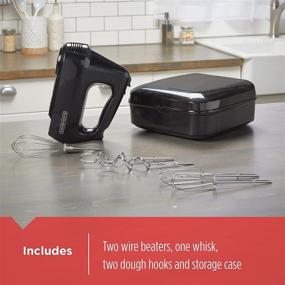 img 1 attached to BLACK+DECKER 6-Speed Hand Mixer: 5 Attachments, Storage Case Included (MX3200B)