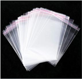img 3 attached to 🛍️ Clear Cellophane Bags 5x6.5 inch - 100 Pack, Plastic Self Adhesive Resealable Bags for Bakery, Favors, Candle, Soap, Cookie Storage: Ideal for Office Stationery, Arts & Crafts
