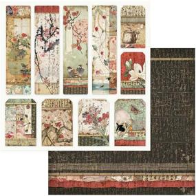 img 2 attached to 🎋 Stamperia Oriental Garden Paper Sheets - Multicoloured 12x12, High-Quality Craft Paper