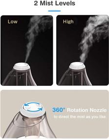 img 2 attached to 🌬️ Dreamegg Ultrasonic Cool Mist Humidifier - Filter-Free Air Humidifiers for Bedroom, Baby & Home, Whisper Quiet with 360° Mist Nozzle, Timer, Night Light & Auto Shut-Off