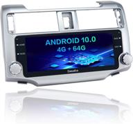🚗 dasaita 10.25" android 10.0 head unit: single din car stereo for toyota 4runner (2010-2018) – gps navigation, bluetooth, wifi, 4gb ram, 64gb storage, silver logo