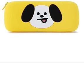 img 3 attached to 📒 Yellow Silicone Pencil Case Pouch Bag - BT21 CHIMMY Character, Cute Stationery Organizer