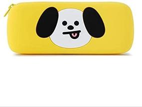 img 1 attached to 📒 Yellow Silicone Pencil Case Pouch Bag - BT21 CHIMMY Character, Cute Stationery Organizer