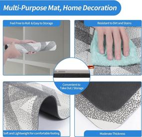 img 1 attached to 🛁 Gray Diatomite Bath Mat, Fast-Drying Earth Mat - Soft, Nonslip, Absorbent Shower, Kitchen, Bathroom Floor - 23.6 X 15.4 Inch - Easy Storage and Wash