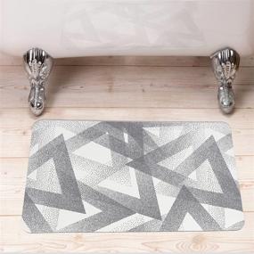 img 4 attached to 🛁 Gray Diatomite Bath Mat, Fast-Drying Earth Mat - Soft, Nonslip, Absorbent Shower, Kitchen, Bathroom Floor - 23.6 X 15.4 Inch - Easy Storage and Wash