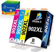 💯 double d 902xl ink cartridges combo pack (with upgrade chip) - compatible replacement for hp 902 902xl - fits hp officejet pro 6968 6978 6962 6958 6954 6960 6970 6950 6979 6951 printer (bk,1c,1m,1y) logo