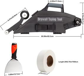 img 3 attached to 🛠️ Yqlinnn Drywall Banjo Taping Tool with Reversible Inside Corner Roller Wheel, Right/Left Hand Operation - Includes Putty Knife and Drywall Tape