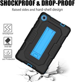 img 1 attached to 📱 JSUSOU Alcatel Joy Tab 2 Case for Tablet 8 inch 2020 Release (Model: 9032Z) - Shockproof Kids Protective Case Cover with Built-in Kickstand, Blue - Compatible with Metrobyt-Mobile Alcatel Joy Tab 2 8" Tablet