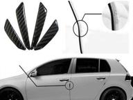 🚪 ijdmtoy черные карбоновые защитные накладки на бортовую кромку двери - премиум облицовочные наклейки. логотип
