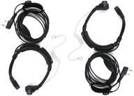 🎧 enhanced 2pack throat mic covert acoustic tube noise reduction reinforced earpiece headset with finger ptt: compatible with baofeng bf-f8hp bf-f9 uv-82 uv-82hp uv-82c uv-5r uv-5r+ uv-5ra uv-5re two-way radios logo