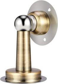 img 4 attached to 🚪 Convenient Stainless Steel Door Stopper: No-Drill Holder with Adhesive Tape – Ideal for Bedroom, Bathroom, Kitchen, and Office!