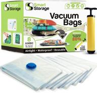 🛍️ 16 pack space saver vacuum storage bags for clothes, pillows & bedding - smart storage bags for travel luggage and vacuum seal storage (includes jumbo 8 pack) логотип