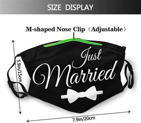 img 3 attached to 💑 Yanghl Just Married Bride and Groom Face Masks - Decorative Wedding Engagement Gift Set of 2