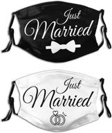 💑 yanghl just married bride and groom face masks - decorative wedding engagement gift set of 2 logo