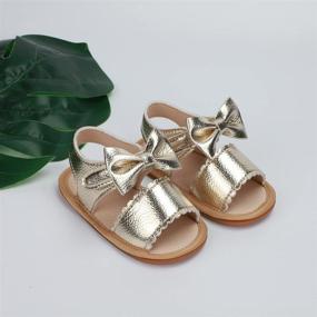 img 2 attached to Premium Princess Flats: Breathable Casual Sandals for Baby Girls and Boys - Ideal for Summer Outdoor Activities and First Steps!