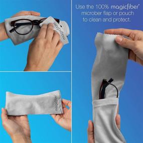 img 2 attached to 🧽 MagicFiber Microfiber Eyeglass Cleaning Pouch: Premium Ultra Cleaning Solution