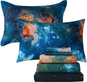 img 1 attached to 🌌 Exploring the Cosmos: Cliab Galaxy Bedding Set for Kids' Home Store and Bedding