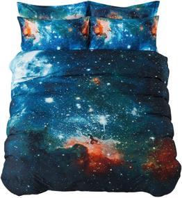 img 4 attached to 🌌 Exploring the Cosmos: Cliab Galaxy Bedding Set for Kids' Home Store and Bedding
