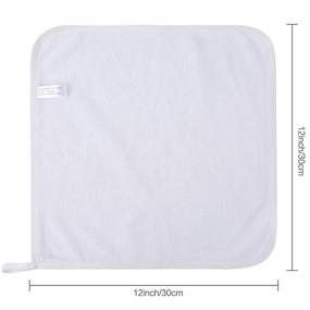 img 1 attached to Sinland Reusable Microfiber Face Cloths for Bath, Makeup Removal - Ultra Soft and Absorbent Washcloths for Baby - 12x12 White - Pack of 3
