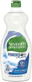 img 4 attached to 🍽️ Seventh Generation Free & Clear Dish Liquid Soap - 25 Fl Oz
