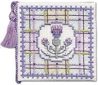 textile heritage tartan thistle needle logo